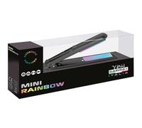 GAMMAPIU' Mini Plancha De Pelo Profesional Rainbow, Efecto Recto Largo, Elimina La Electrostática, Interruptor De Encendido Y Apagado, Temperaturas Ajustables, Electrónico, Enchufe Italiana