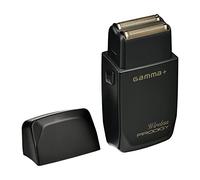 GAMMAPIU' PRODIGY Maquinilla de afeitar eléctrica inalámbrica para barba, maquinilla profesional de hoja forjada, láminas de titanio dorado, motor profesional velocidad 9.000 rpm, conexión USB