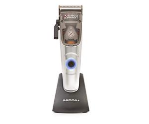 GAMMAPIU' X-ERGO Cortadora eléctrica para hombres, Cortadora profesional, Cuchilla cónica de 45 mm DLC Black Diamond Carbon, Motor de 10'000 RPM, Batería de larga duración, Cortapelos 8 peines