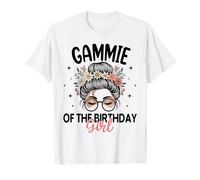Gammie of The Birthday Girl Messy Bun - Gafas de Sol Florales Camiseta