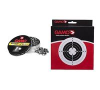 Gamo Magnum - 250 Balines en Caja de Metal, 5.5 mm & 6212106 Caja con 100 Dianas, Adultos Unisex, Negro, Talla Única