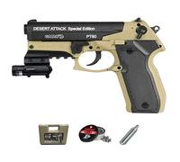 Gamo PT-80 Dessert Atack LÁSER versión | Pistola de Aire comprimido (CO2) y balines (perdigones 4.5mm) + Accesorios. <3,5J