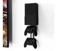 GAMSURFING Soporte de pared para Xbox Series S - Todo metal vertical para colgar en la pared cerca o detrás del televisor izquierda/derecha, kit de montaje en pared con soporte de controlador