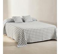 GAMUSI Colcha Cama 135/140 cm - cubrecama 235x270 cm, Bouti Ligera, Liso, Color Azul