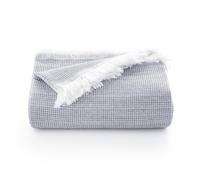 GAMUSI Colcha Multiusos Cama 90/105 cm y Sofa. Plaid Foulard cubrecama Funda Sofa 2 plazas Suave y Transpirable algodón Nido de Abeja - 180x280 cm, Gris
