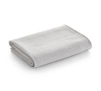 GAMUSI Colcha Multiusos Crudo - Cubrecama Ligero y Resistente - Protector de Sofá, Cama y Sillón - Manta Decorativa Moderna 180x140 cm, Gris Claro