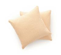 GAMUSI Juego 2 Cojines Sofa, Funda cojin 45x45 cm - Fundas de cojín Decorativas con Cierre Cremallera a Rayas Interior Exterior, Color Amarillo