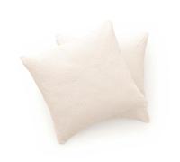 GAMUSI Juego 2 Cojines Sofa, Funda cojin 45x45 cm - Fundas de cojín Decorativas con Cierre Cremallera a Rayas Interior Exterior, Color Blanco
