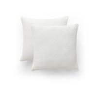 GAMUSI Juego 2 Funda Cojín Lisa algodón Jacquard Rombos 45x45 - Fundas cojín Decorativas Colcha sofá con Cremallera algodón Transpirable y Suave, Color Beige
