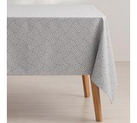 GAMUSI Mantel Antimanchas Mesa Rectangular Jacquard Impermeable 140x200 cm, Tacto Tela, Color Gris - Ring