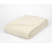 GAMUSI Plaid sofá Colcha Multiusos para sofás Cama cubresofá Manta Suave algodón Arias Crudo 180x260 cm