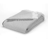 GAMUSI Plaid sofá Colcha Multiusos para sofás Cama cubresofá Manta Suave algodón Arias Gris 130x180 cm