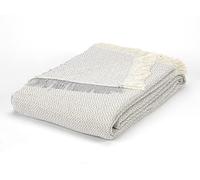 GAMUSI Plaid sofá Colcha Multiusos para sofás Cama cubresofá Manta Suave algodón Arias Gris Claro 230x260 cm