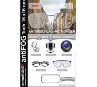 Gamuza de Microfibra antiempañamiento para Gafas, Viseras, Objetivos, Espejos y Otros Cristales, 3 Unidades
