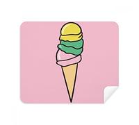 Gamuza limpiadora de pantalla para teléfono de color amarillo verde, rosa dulce helado, 2 piezas de tela de ante