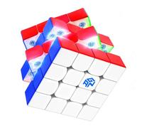 GAN 460 M V2 Speed Cube 4x4, Magnético Cubo con 160 Imanes, Profesional Original Cubos de Velocidad, Resistente y Duradero, Apto para Jugadores Avanzados o Profesionales Competidores, Frost Coated