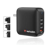 Cargador de Pared Universal Verbatim Mini GaN Wall Charger/ 3xUSB Tipo-C/ 1xUSB/ 165W