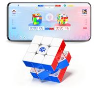 GAN i4 Leap, Speedcube Inteligente 3x3 Bluetooth Electronic Magnetic Speedcube para niños y Adultos Temporizador para Seguimiento de Movimientos y Pasos con App Online Competition