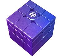 GAN Mirror Cubo Magico Magnetico Cubo Espejo,Speed Cube 3x3 con 48 Imanes,Rompecabezas Niños Adultos(Violeta,sin Pegatinas)