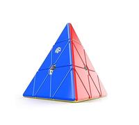 GAN Pyraminx Cubo Magico Cubo de Pirámide Magnético Stickerless,Standard Pyramid Speed Cube con 36 Imanes,Suave Estable y Rapido,Puzzle Triángulo Rompecabezas niños y Adultos