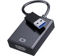 GANA Adaptador USB a HDMI, adaptador USB 3.0/2.0 a HDMI, adaptador de audio y vídeo, convertidor de cable gráfico de vídeo HD 1080P para PC, portátil, HDTV, TV, compatible con Windows XP/10/8/7, color