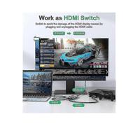 Gana Aluminum HDMI Splitter - Bidirectional, 1 Input to 2 Outputss or 2 Inputs to 1, Supports 4K 60Hz, 3D & 1080p HD