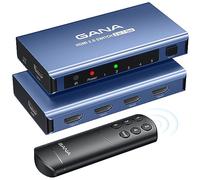 GANA - Conmutador HDMI 5 en 1 Salida 4K 60Hz, Divisor Con Control Remoto, Caja de Interruptor 2.0 de Aluminio Para 3D, HDCP2.2, HDR, Compatible Con Xbox, PS5/4/3, Fire Stick