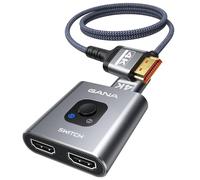 GANA - Conmutador HDMI de 4 K a 60 Hz, Switch HDMI Splitter bidireccional de Aluminio Cable 2 entradas 1 Salida, Compatible con HD Compatible con Xbox PS5/4/3, Reproductor BLU-Ray, Fire Stick Roku
