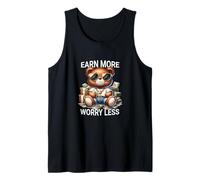 Gana más preocupaciones menos estilo de dinero TeddyBear Hustle Camiseta sin Mangas