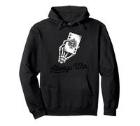 GANA Siempre Skeleton Hand de Ace of Spades Sudadera con Capucha
