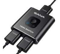 GANA Switch HDMI 4K@60Hz, Splitter HDMI de Doble Dirección, Conmutador HDMI Bidireccional 2 entradas 1 Salida -Una Pantalla a la Vez- Soporta HDR 4K 3D 1080P para PS5 PS4 Xbox BLU Ray PC, Negro-01