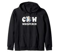 Ganadero Vaca Diseño De Cómic Cow Whisperer Sudadera con Capucha