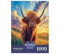 Ganado de Highland Puzzles Imposible,desafío for Adults Juego EduGatoivo 1000 Piezas Obra De Arte De Juego De para Adultos Y Niños Mayores De 12 Años 70x50cm/1000pcs