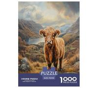 Ganado de Highland Rompecabezas Imposible,desafío para Adultos Entretenimiento Creativo 1000 Piezas Obra De Arte De Juego De para Adultos Y Niños A Partir De 12 Años 70x50cm/1000pcs