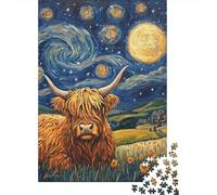 Ganado de Las Highlands Rompecabezas Imposible,desafío for Adults Entretenimiento Creativo 1000 Piezas Obra De Arte De Juego De para Adultos Y Niños 1000pcs (75x50cm)