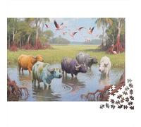 Ganado Puzzle 1000 Piezas, manadas Regalos, Juguete Educativo, Decoración del Hogar, Rompecabezas Adultos, A Partir De 14 Años 1000pcs (75x50cm)