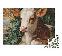 Ganado Puzzle Adultos 1000 Piezas Ivy bebé Becerro mentiroso Cartón para Parejas Reunión Amigos para Relajarse Oferta 70x50cm/1000pcs