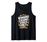 Ganador Casino Vibes Only Bold Casino Poker Lema Camiseta sin Mangas