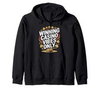 Ganador Casino Vibes Only Bold Casino Poker Lema Sudadera con Capucha
