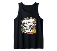 Ganador Casino Vibes Only Poker Ruleta Chips Camiseta sin Mangas