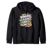 Ganador Casino Vibes Only Poker Ruleta Chips Sudadera con Capucha
