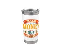 Ganar dinero, no excusa la motivación del emprendedor Vaso térmico de acero inoxidable de doble pared