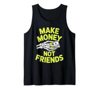 Ganar Dinero sin Amigos Diseño gráfico para emprendedores Camiseta sin Mangas