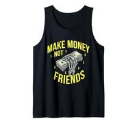 Ganar Dinero sin Amigos Diseño gráfico para emprendedores Camiseta sin Mangas