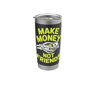 Ganar dinero sin amigos Diseño gráfico para emprendedores Vaso térmico de acero inoxidable de doble pared