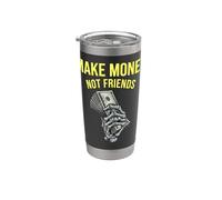 Ganar dinero sin amigos Diseño gráfico para emprendedores Vaso térmico de acero inoxidable de doble pared