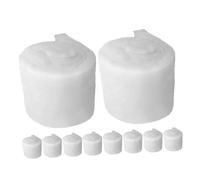 GANAZONO 10 Piezas Filtro Esponja para Acuario Unidades Almohadillas de Repuesto de Alta Densidad Media Filtrante Blanca Gruesa Compatible con Tanques de Peces Estanques y Fuentes de Agua