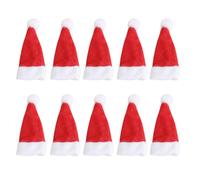 GANAZONO 10 Piezas Mini Gorros de Navidad DIY para Piruletas Unidades Sombreros de Fieltro Reutilizables para Decoración Festiva y Manualidades Navideñas