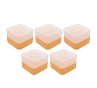 GANAZONO 10 Unidades Caja Almacenamiento Maquillaje Esponja Contenedor Polvo Compacto Vacío Estuche Resistente Humedad Polvo Organizador Esponjas Viaje Portátil Color Amarillo y