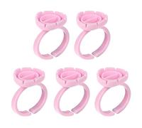 GANAZONO 100 Piezas Taza Para Colorear Pestañas Unidades Herramienta De Maquillaje Para Extensiones De Pestañas Copa Para Anillos Soporte Salón